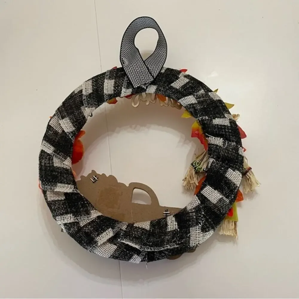 Handmade Fall Harvest Thankful Scarecrow Wreath